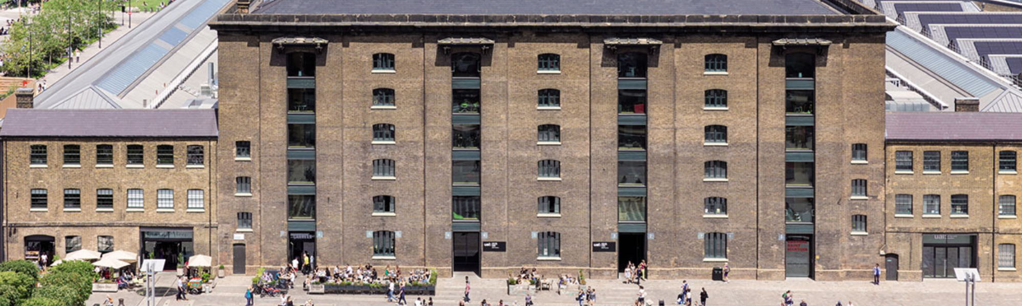 Central Saint Martins with people outside