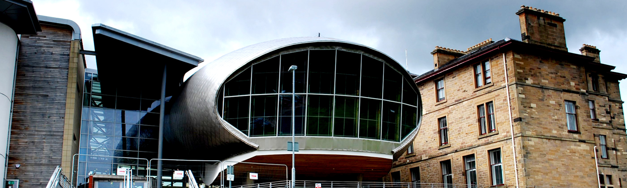 Edinburgh Napier University with sky background