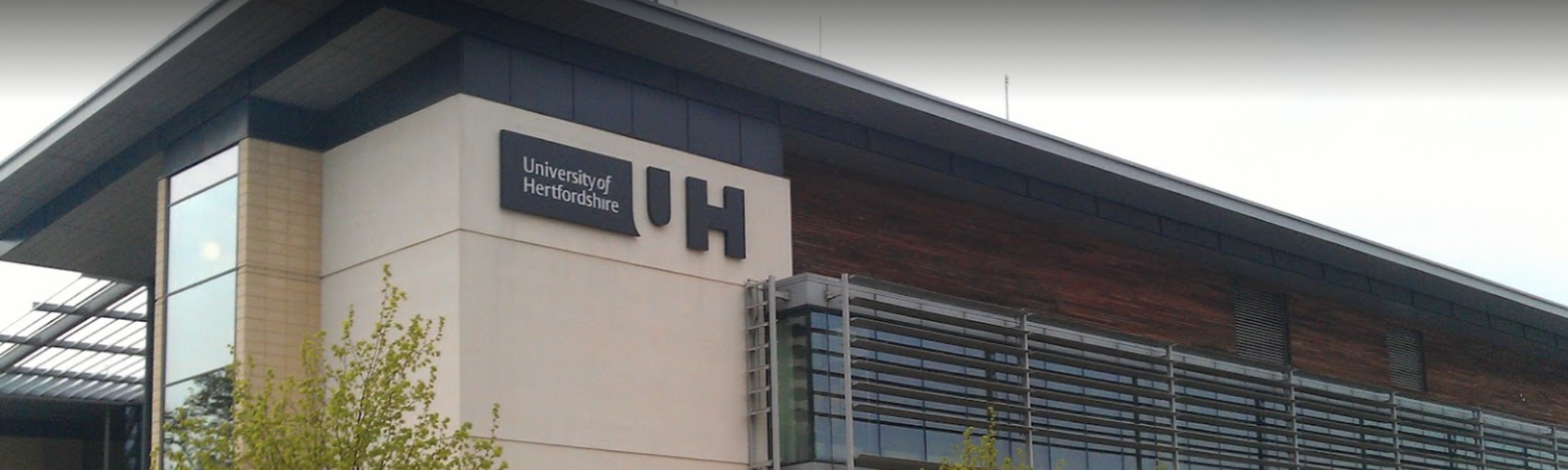 Hertfordshire University with sky in the background