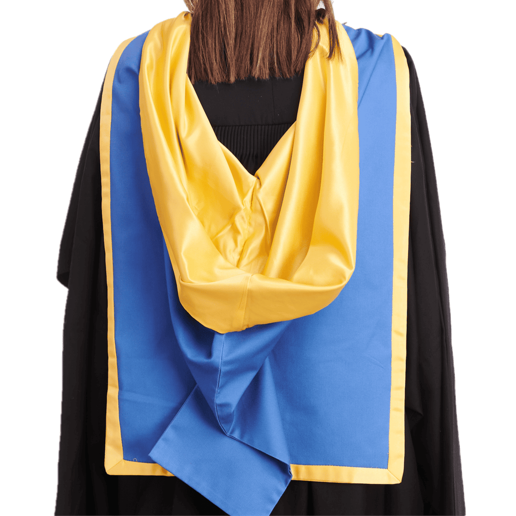 Masters graduation hood for Strathclyde University