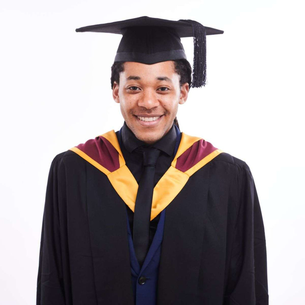 Matte Black Associates Graduation Cap & Gown - College & University – Graduation  Attire