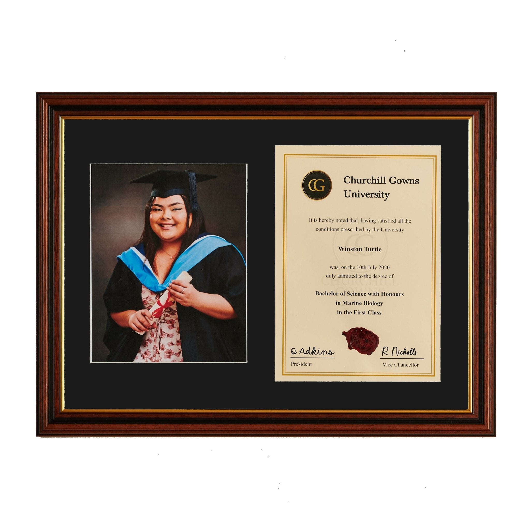 Double Traditional Certificate Frame