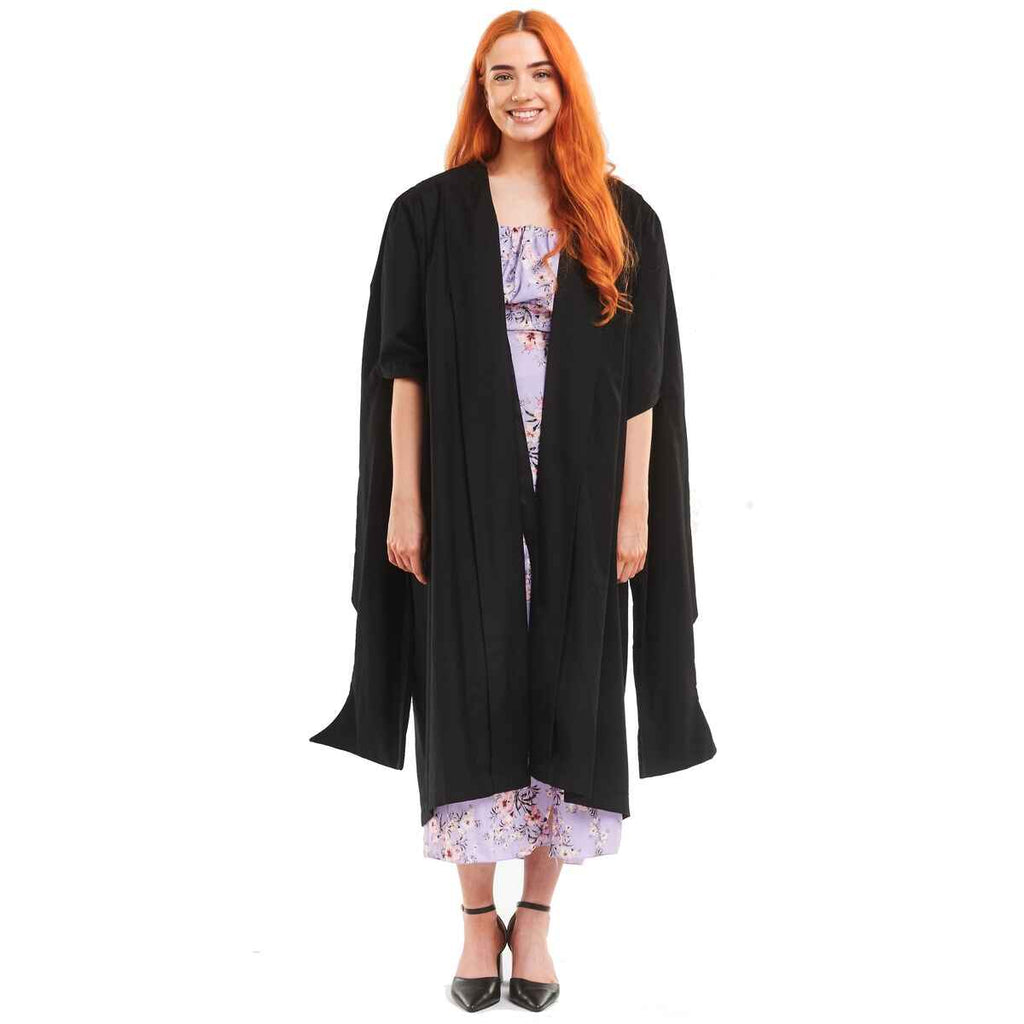 Black masters graduation gown hotsell