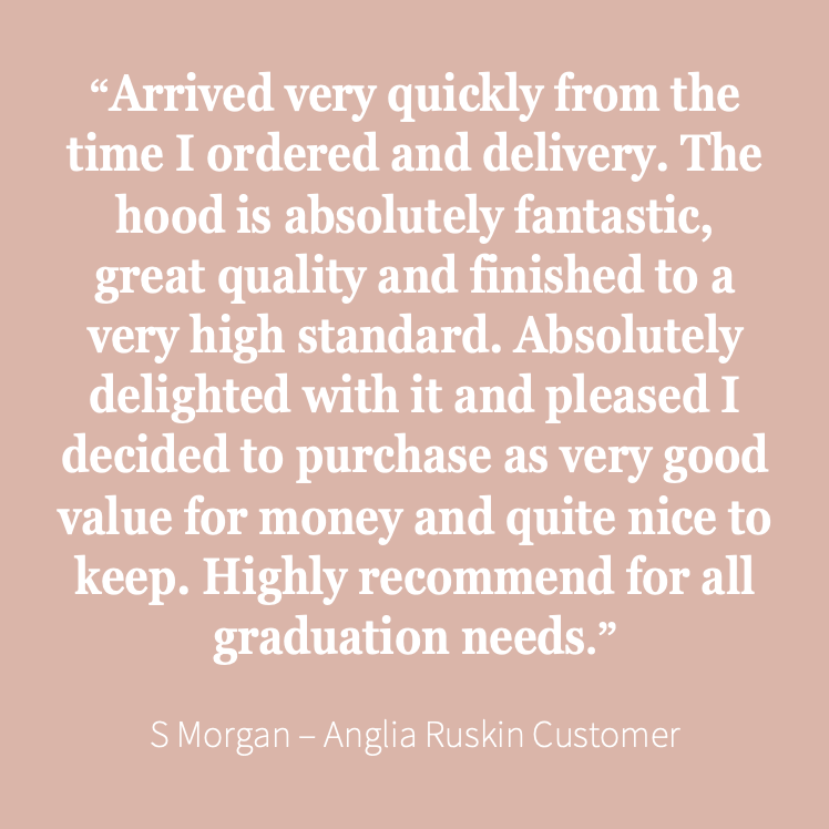 Masters Graduation Set for use at Anglia Ruskin Ceremonies (Hire)