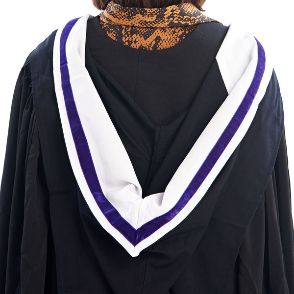 Purple and Gold Style Bachelors Hood (Hire)