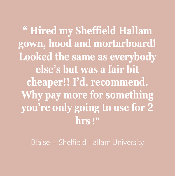 Sheffield Hallam University Masters Graduation Set