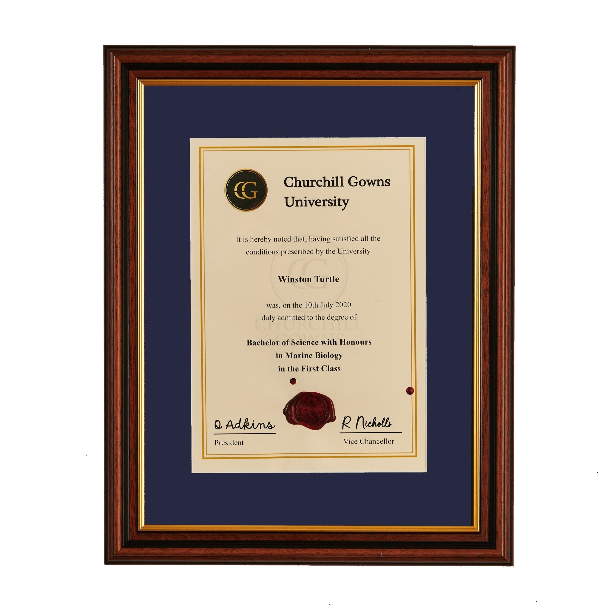 Single Traditional Certificate Frame