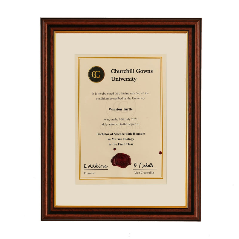 Single Traditional Certificate Frame