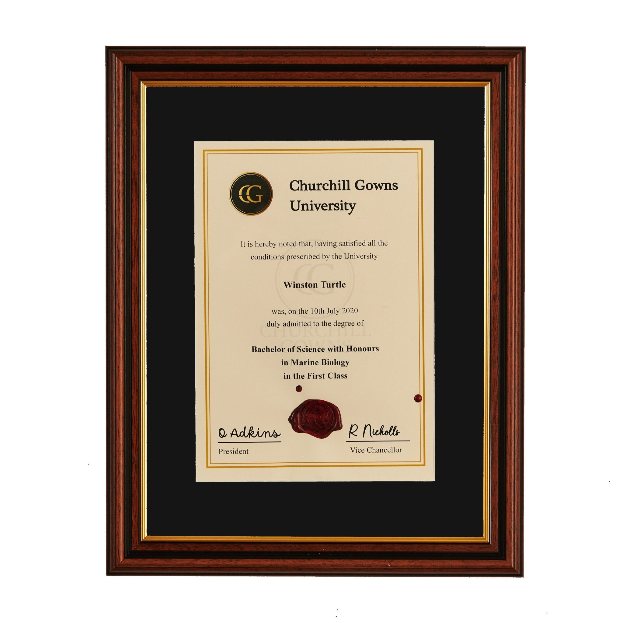 Single Traditional Certificate Frame