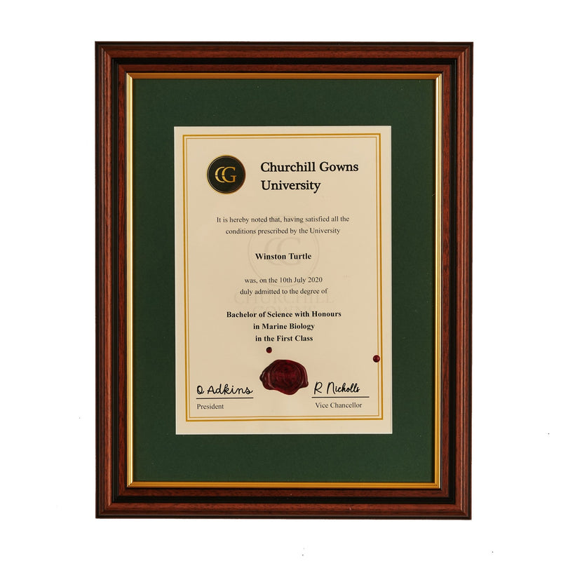Single Traditional Certificate Frame